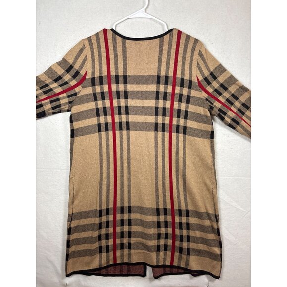 Anne Klein Womens Large Plaid Cardigan Coat - Picture 10 of 11